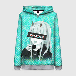 Толстовка на молнии женская Zero Two Хикка, цвет: 3D-меланж