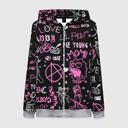 Толстовка на молнии женская LIL PEEP, цвет: 3D-меланж