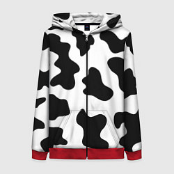 Толстовка на молнии женская Му-му, цвет: 3D-красный