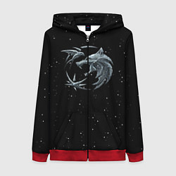 Женская толстовка на молнии Ведьмак Зима