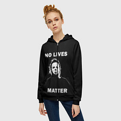 Толстовка на молнии женская MICHAEL MYERS, цвет: 3D-черный — фото 2