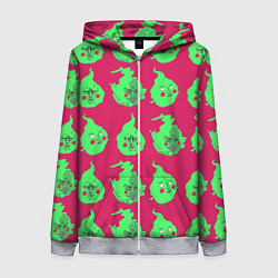 Толстовка на молнии женская Моб Психо 100, цвет: 3D-меланж