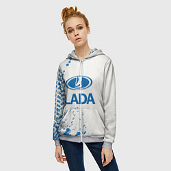 Толстовка на молнии женская LADA, цвет: 3D-меланж — фото 2