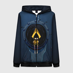 Толстовка на молнии женская Little Nightmares Хоррор, цвет: 3D-черный