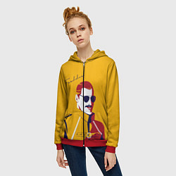 Толстовка на молнии женская QUEEN FREDDY, цвет: 3D-красный — фото 2