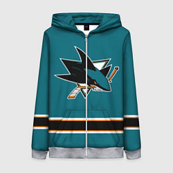 Женская толстовка на молнии Сан-Хосе Шаркс Форма1