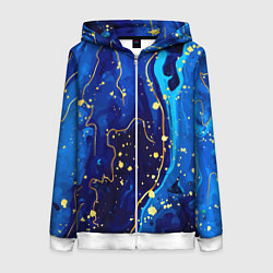 Толстовка на молнии женская СИНИЙ ГРАНИТ, цвет: 3D-белый