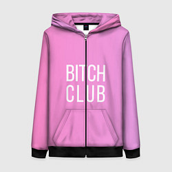Толстовка на молнии женская Bitch club, цвет: 3D-черный