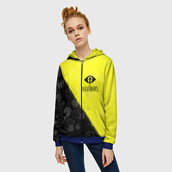 Толстовка на молнии женская Little Nightmares, цвет: 3D-синий — фото 2