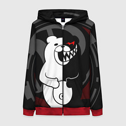 Толстовка на молнии женская MONOKUMA МОНОКУМА DANGANRO, цвет: 3D-красный