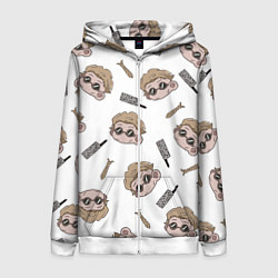 Толстовка на молнии женская Нанами Кенто Магическая битва, цвет: 3D-белый