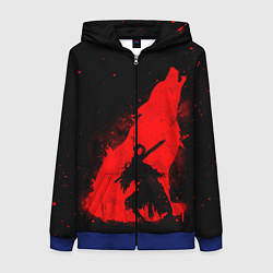 Толстовка на молнии женская DARK SOULS ТЁМНЫЕ ДУШИ, цвет: 3D-синий