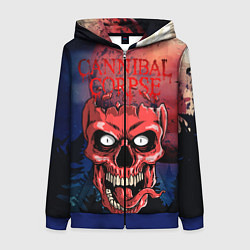 Толстовка на молнии женская Cannibal, цвет: 3D-синий