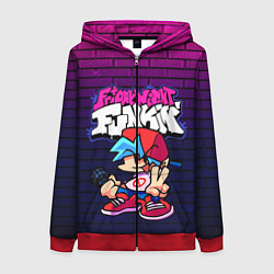 Толстовка на молнии женская FRIDAY NIGHT FUNKIN, цвет: 3D-красный