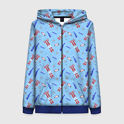Толстовка на молнии женская Биатлон, цвет: 3D-синий