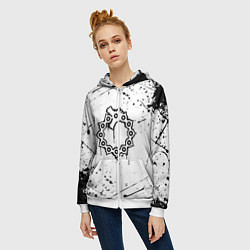 Толстовка на молнии женская МЕЛИОДАС 7 СМЕРТНЫХ ГРЕХОВ, цвет: 3D-белый — фото 2