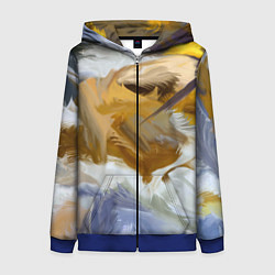 Толстовка на молнии женская FET, цвет: 3D-синий