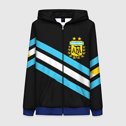Толстовка на молнии женская Сборная Аргентины, цвет: 3D-синий