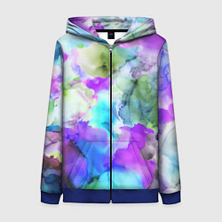 Женская толстовка на молнии Акварельная краска