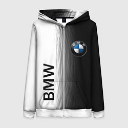 Женская толстовка на молнии Black and White BMW