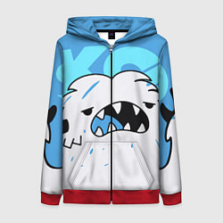 Толстовка на молнии женская SK8 the Infinity Скейт Ланги, цвет: 3D-красный