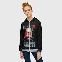 Толстовка на молнии женская The Dude Abides Лебовски, цвет: 3D-меланж — фото 2