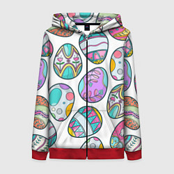 Женская толстовка на молнии Пасхальные яйца