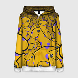 Толстовка на молнии женская Nessy, цвет: 3D-белый