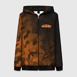 Женская толстовка на молнии KTM КТМ CAMO RACING