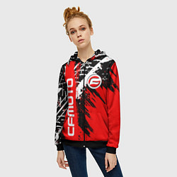 Толстовка на молнии женская CFmoto СФ мото RED STYLE, цвет: 3D-черный — фото 2