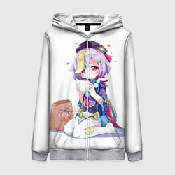 Женская толстовка на молнии Ци Ци из Genshin Impact