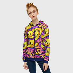 Толстовка на молнии женская ROBLOX РОБЛОКС YEET, цвет: 3D-синий — фото 2