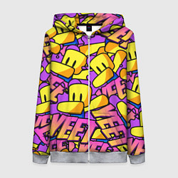 Толстовка на молнии женская ROBLOX РОБЛОКС YEET, цвет: 3D-меланж