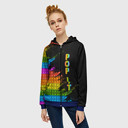 Толстовка на молнии женская ИГРУШКА POP it ПОП-ИТ, цвет: 3D-синий — фото 2