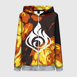 Толстовка на молнии женская PIRO ПИРО ГЕНШИН, цвет: 3D-меланж