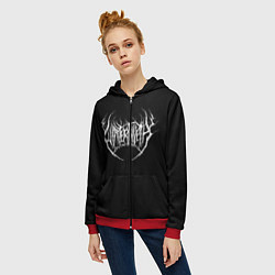 Толстовка на молнии женская Winterfylleth, цвет: 3D-красный — фото 2