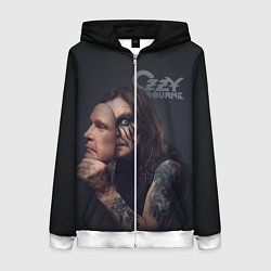 Толстовка на молнии женская Ozzy Osbourne, цвет: 3D-белый