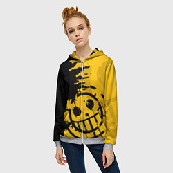 Толстовка на молнии женская ONE PIECE PIRATES ПИРАТЫ, цвет: 3D-меланж — фото 2