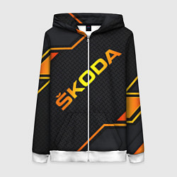 Женская толстовка на молнии Skoda Gold Шкода