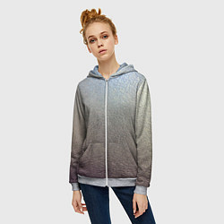 Толстовка на молнии женская Металликскин, цвет: 3D-меланж — фото 2