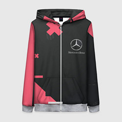 Толстовка на молнии женская Мерседес Mersedes, цвет: 3D-меланж