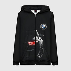 Толстовка на молнии женская BMW МИНИМЛ, цвет: 3D-черный