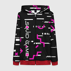 Женская толстовка на молнии Squid Gam: Узоры