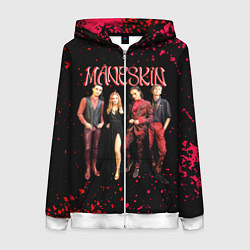 Толстовка на молнии женская Maneskin Лунный свет, рок - группа, цвет: 3D-белый