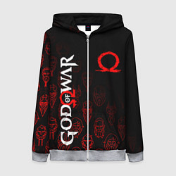 Женская толстовка на молнии GOD OF WAR HEROES ГЕРОИ