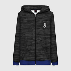 Толстовка на молнии женская Juventus Asphalt theme, цвет: 3D-синий