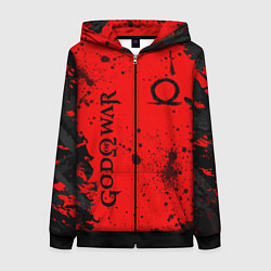 Женская толстовка на молнии God of War Брызги крови