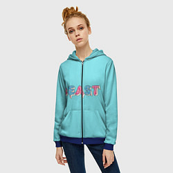 Толстовка на молнии женская Mr Beast Donut, цвет: 3D-синий — фото 2