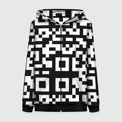 Женская толстовка на молнии Qr codeкуаркод