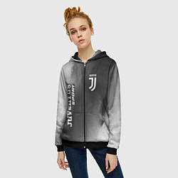 Толстовка на молнии женская ЮВЕНТУС Juventus Sport Абстракция, цвет: 3D-черный — фото 2